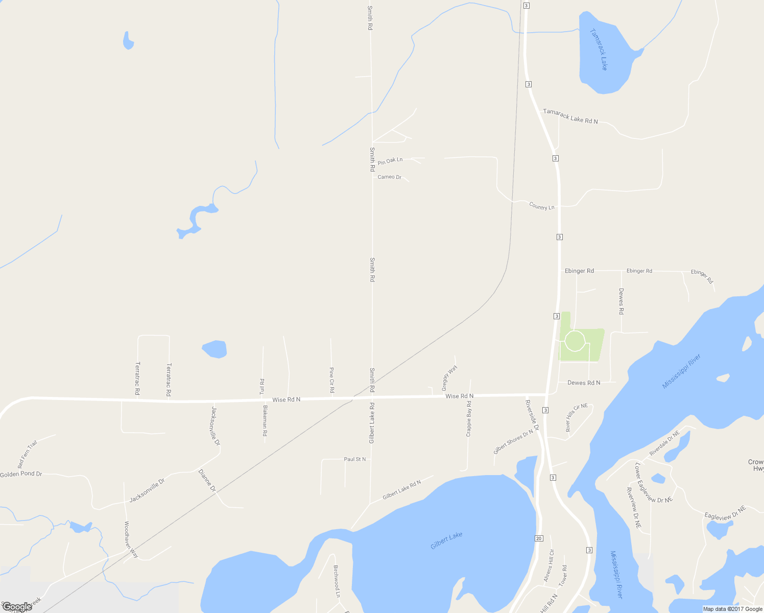 map of restaurants, bars, coffee shops, grocery stores, and more near 17358 Smith Road in Brainerd