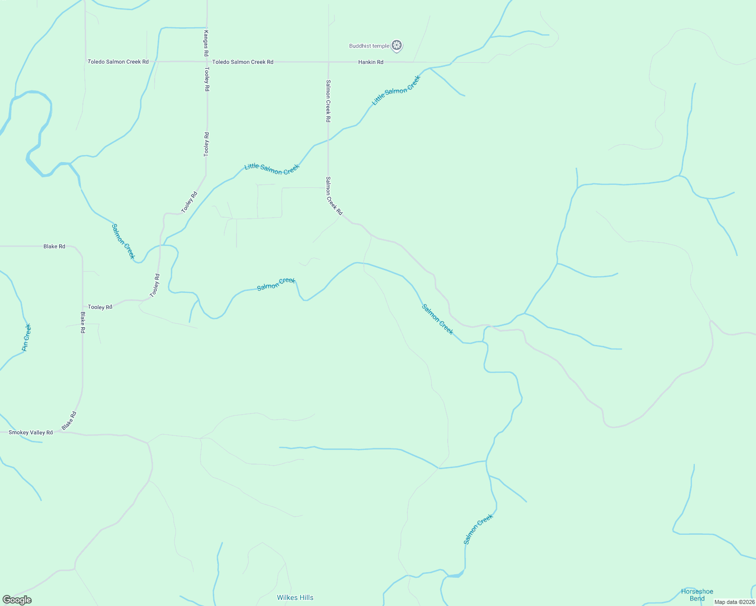 map of restaurants, bars, coffee shops, grocery stores, and more near 805 Salmon Creek Road in Toledo