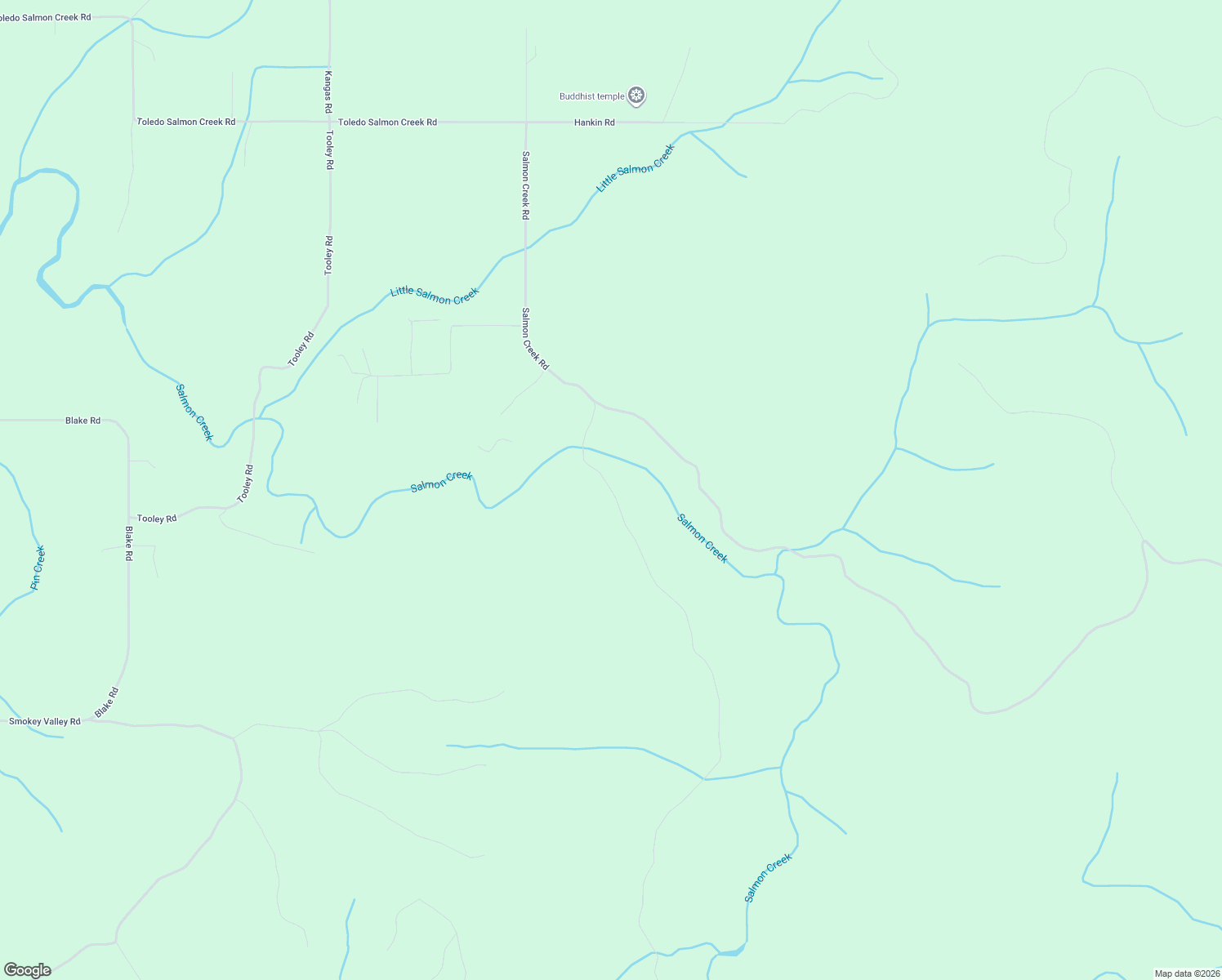 map of restaurants, bars, coffee shops, grocery stores, and more near 805 Salmon Creek Road in Toledo