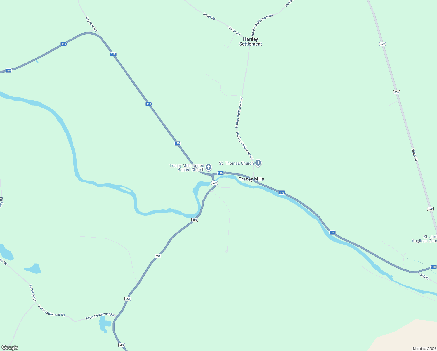 map of restaurants, bars, coffee shops, grocery stores, and more near 1078 New Brunswick 110 in Carleton County