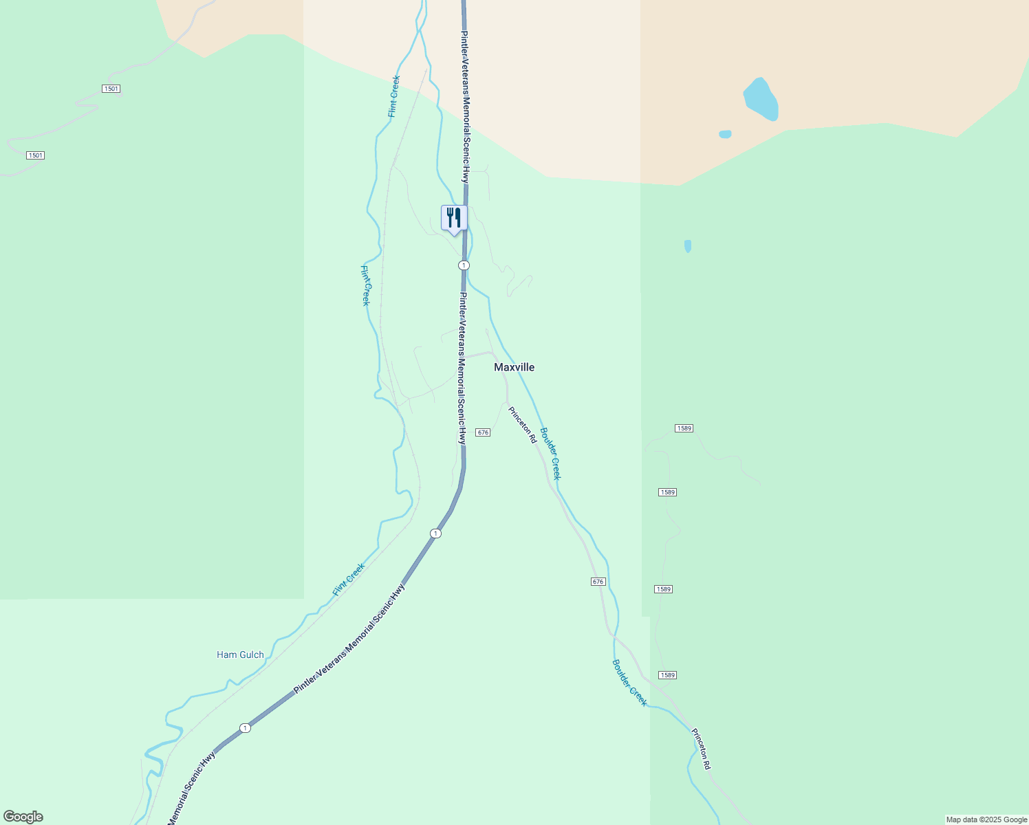 map of restaurants, bars, coffee shops, grocery stores, and more near 29 County Road 676 in Philipsburg