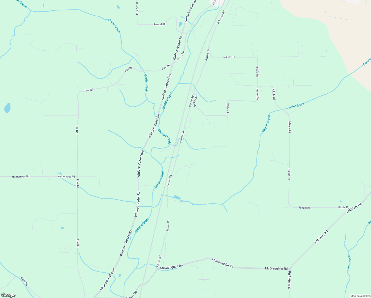 map of restaurants, bars, coffee shops, grocery stores, and more near 1493 Ferrier Road in Winlock