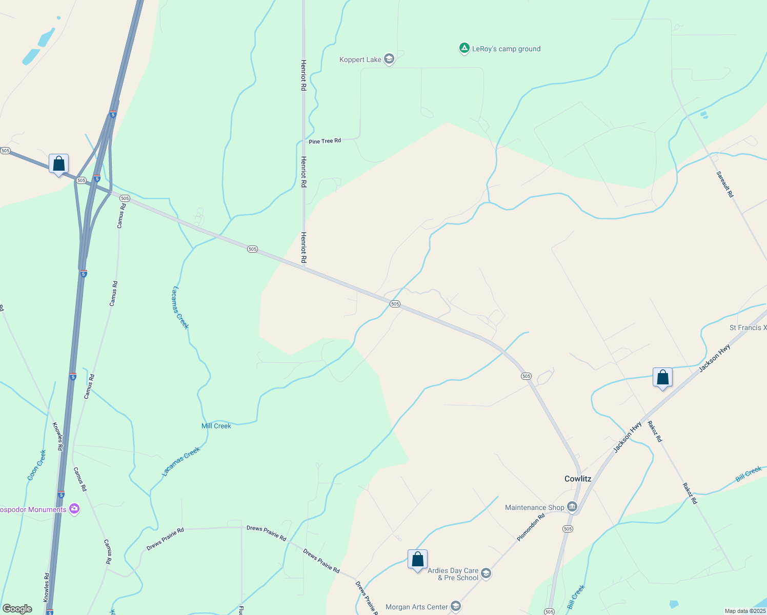 map of restaurants, bars, coffee shops, grocery stores, and more near 102 Loowit Rd in Toledo