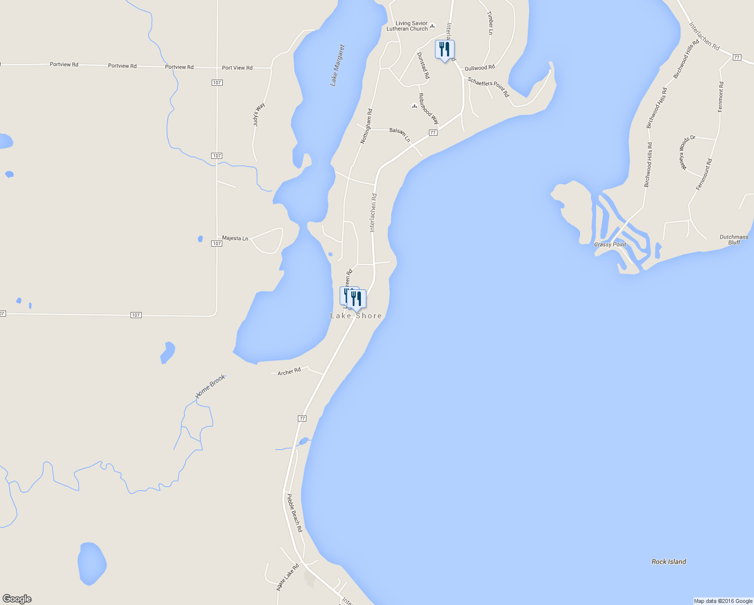 map of restaurants, bars, coffee shops, grocery stores, and more near 8776 Interlachen Rd in Nisswa