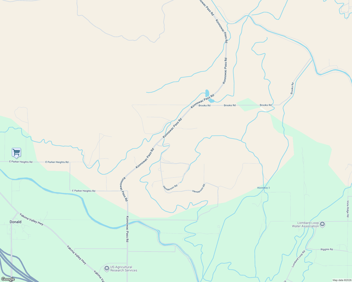 map of restaurants, bars, coffee shops, grocery stores, and more near 111 Henderson Rd in Wapato