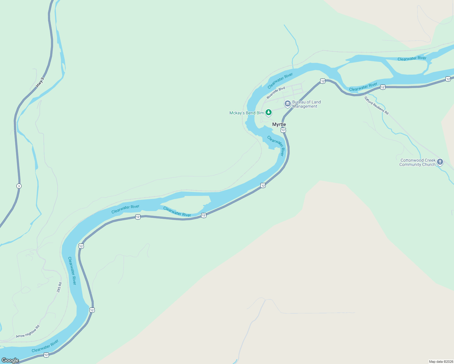map of restaurants, bars, coffee shops, grocery stores, and more near 26726 Arrow Highline Road in Juliaetta
