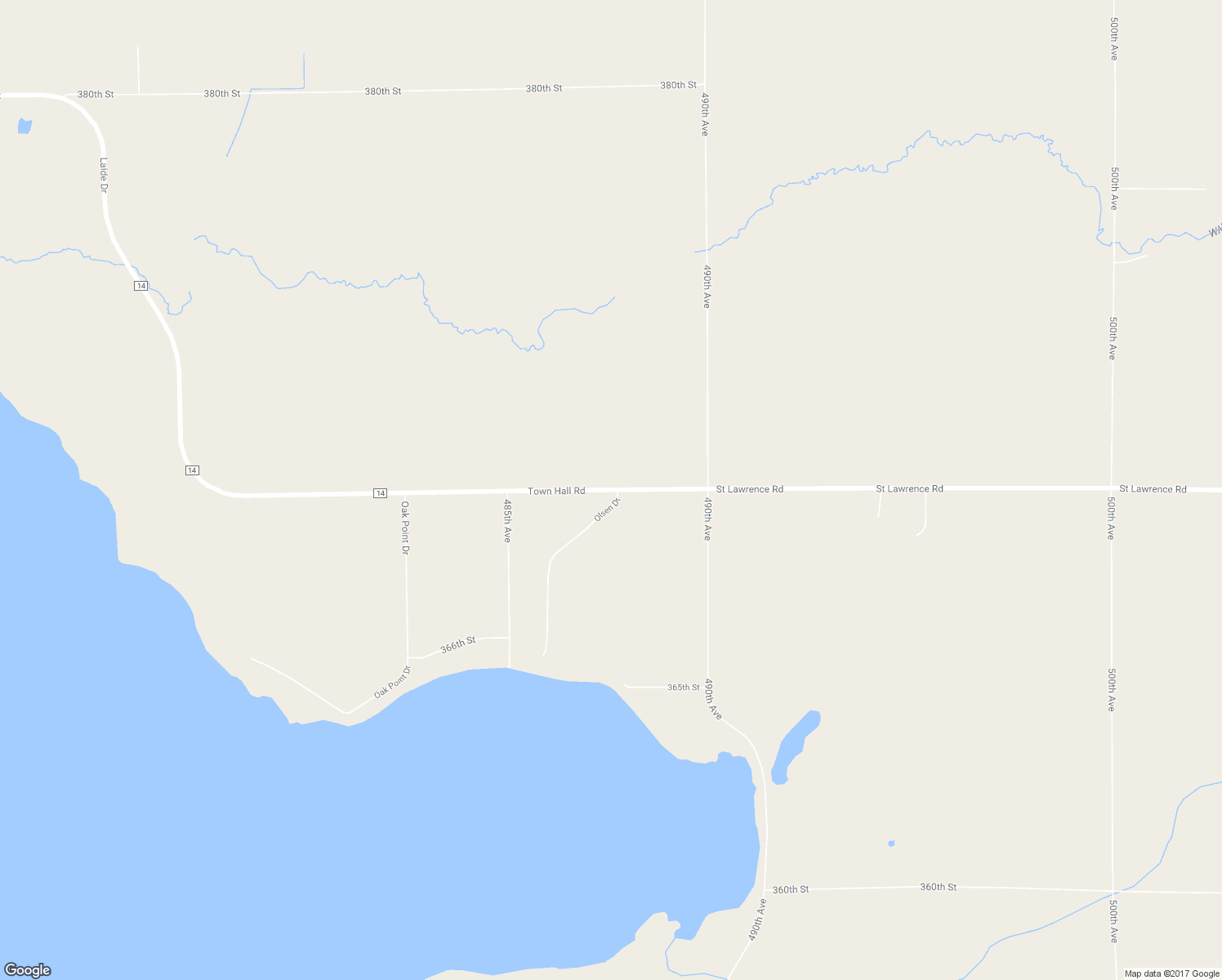 map of restaurants, bars, coffee shops, grocery stores, and more near 48781 County Highway 14 in New York Mills