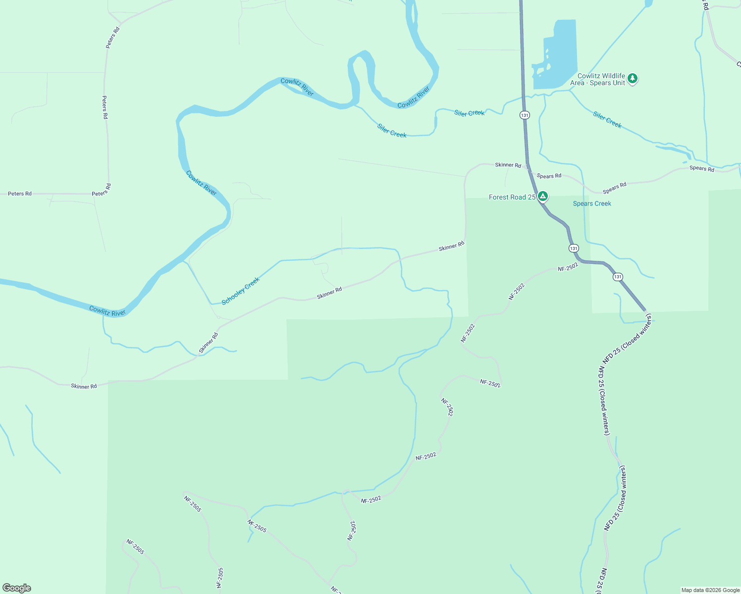 map of restaurants, bars, coffee shops, grocery stores, and more near 310 Skinner Road in Randle