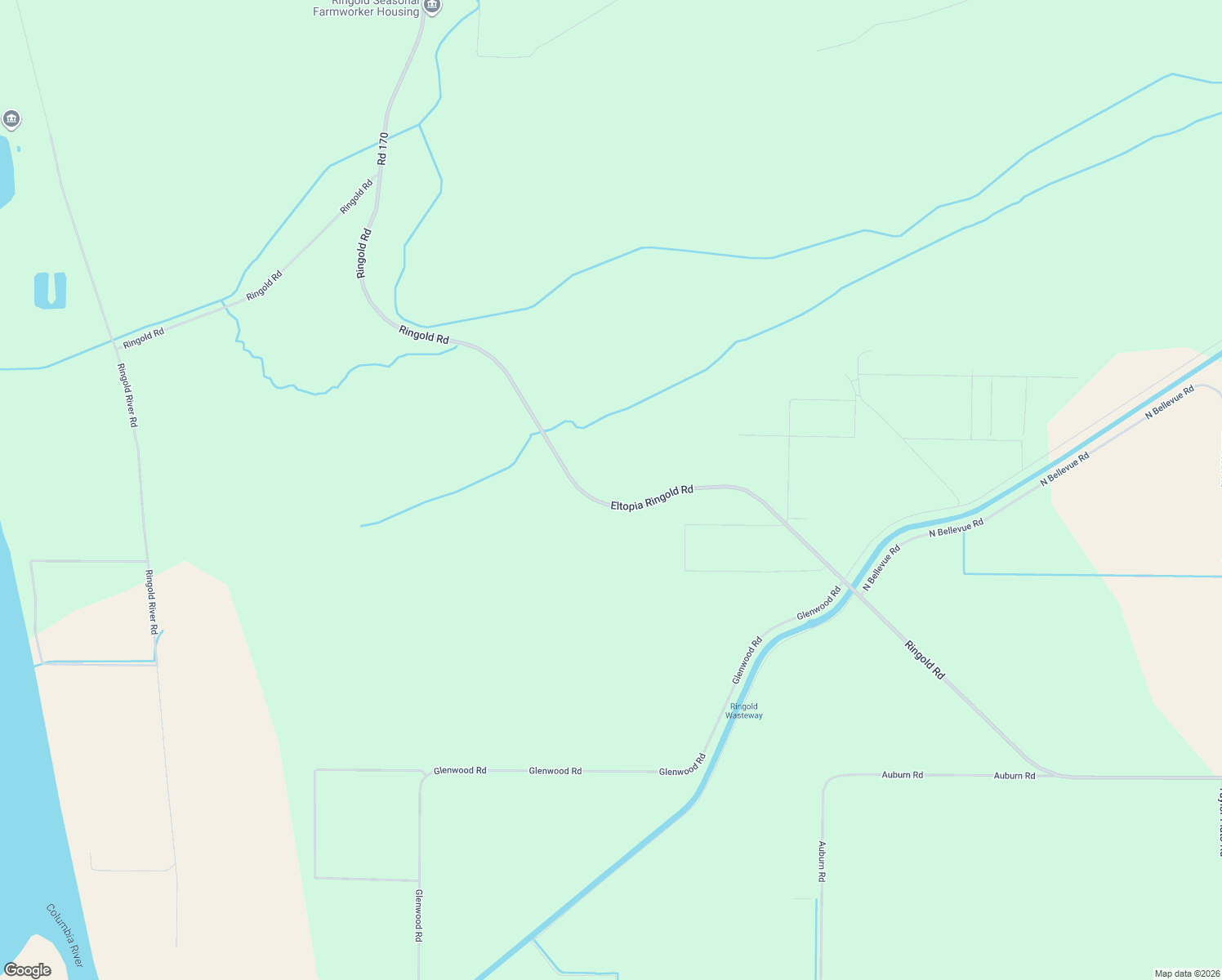 map of restaurants, bars, coffee shops, grocery stores, and more near 4994 Ringold Road in Eltopia