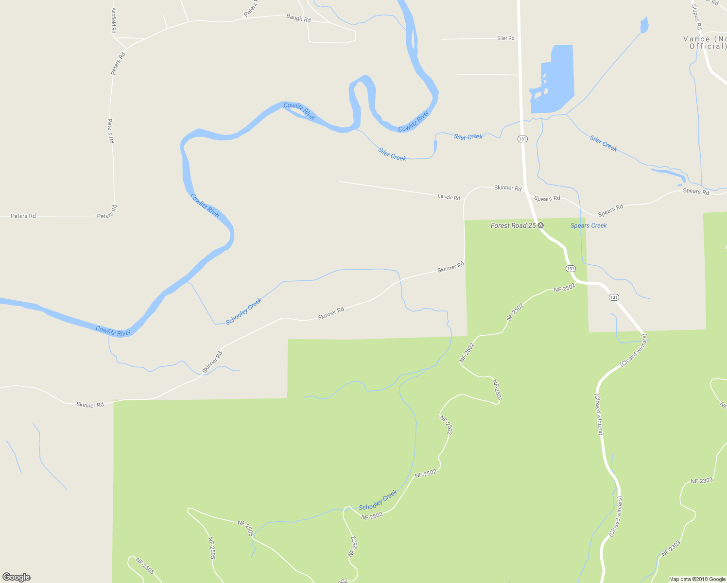 map of restaurants, bars, coffee shops, grocery stores, and more near 310 Skinner Road in Randle