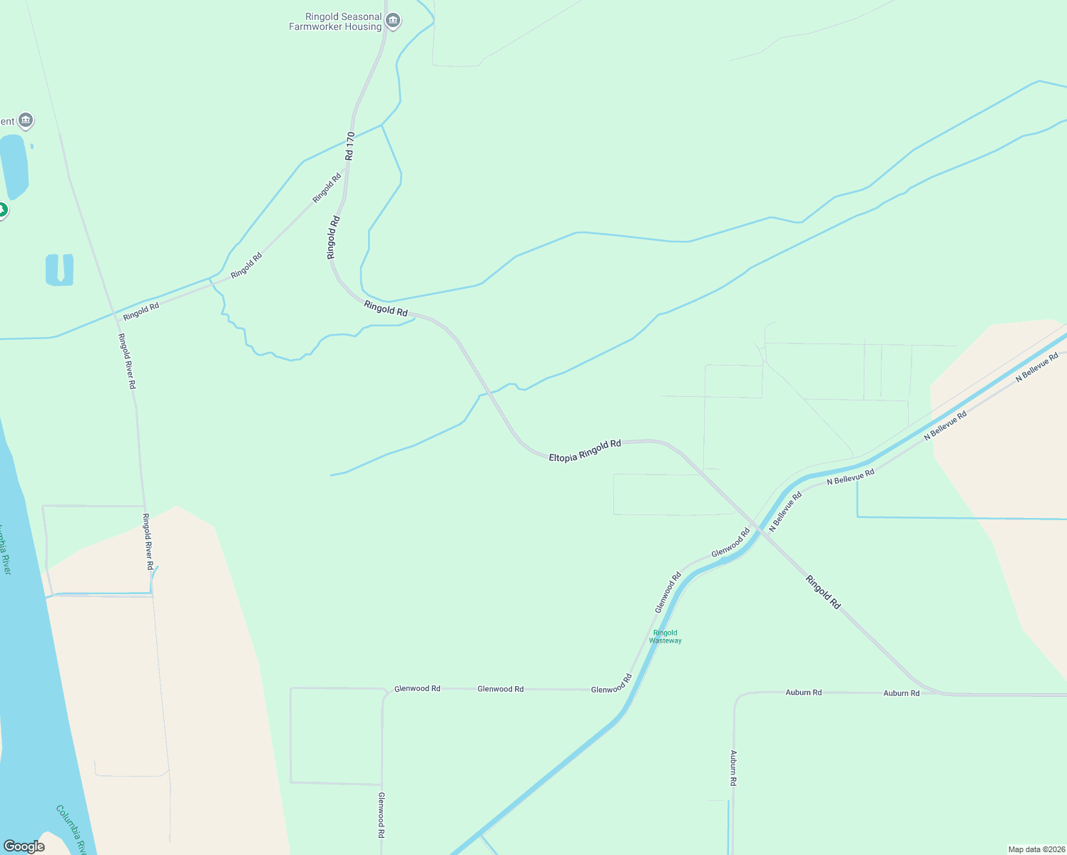 map of restaurants, bars, coffee shops, grocery stores, and more near 4994 Ringold Road in Eltopia