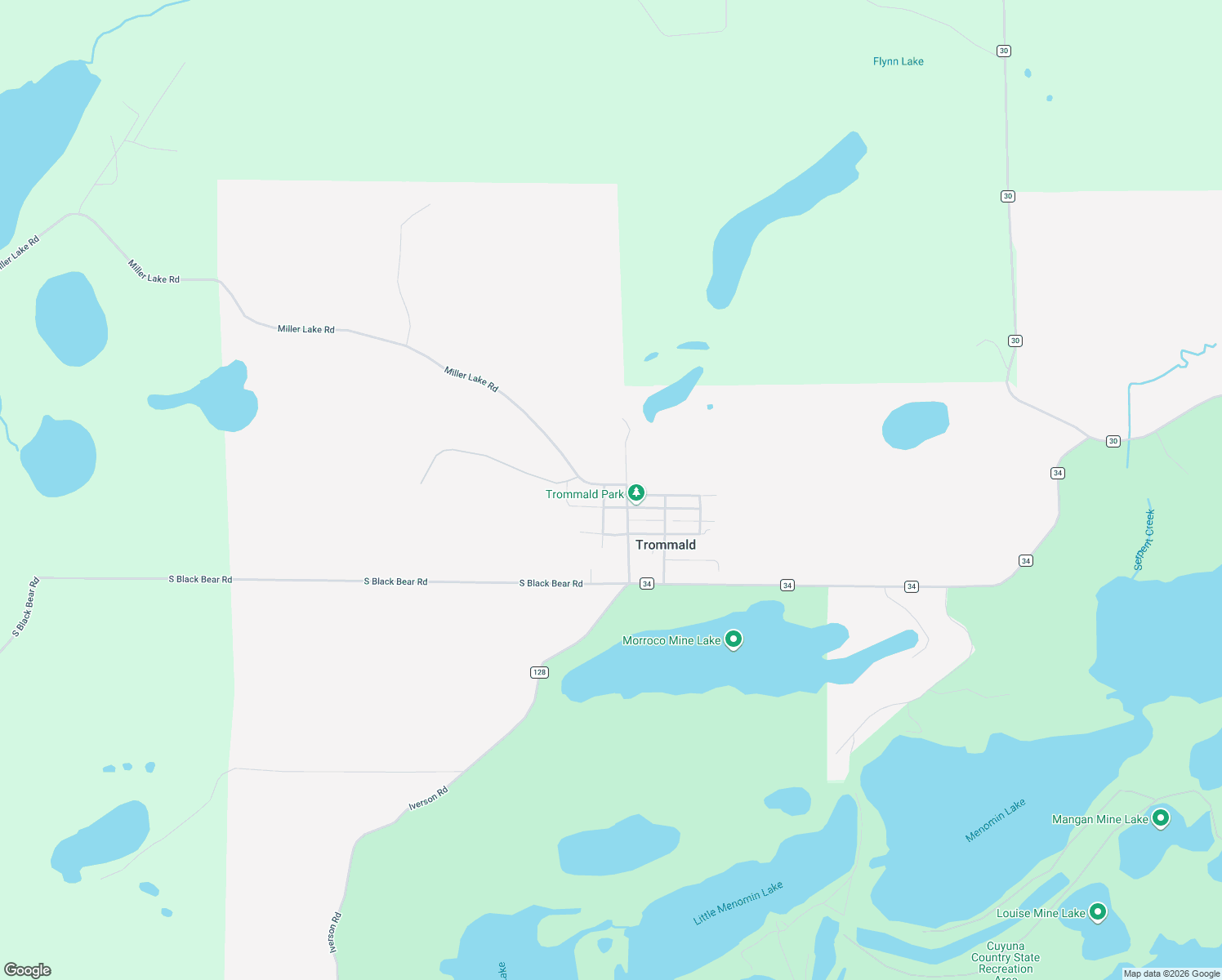 map of restaurants, bars, coffee shops, grocery stores, and more near 17950 Elk Street in Crosby