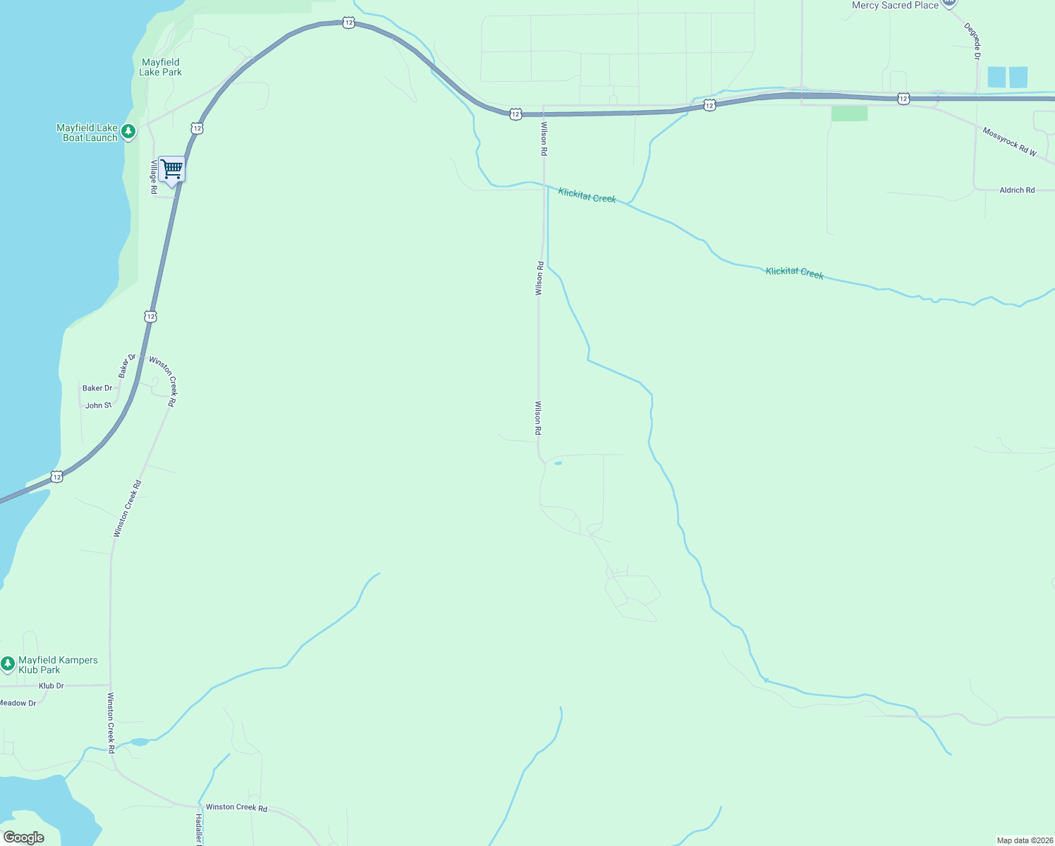 map of restaurants, bars, coffee shops, grocery stores, and more near 278 Wilson Road in Mossyrock