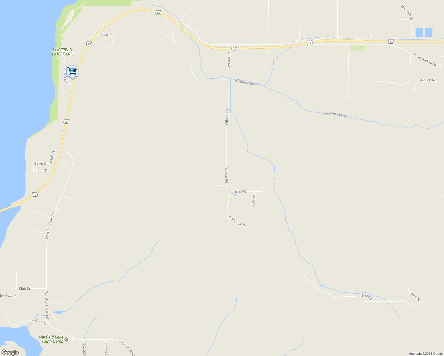 map of restaurants, bars, coffee shops, grocery stores, and more near 278 Wilson Road in Mossyrock