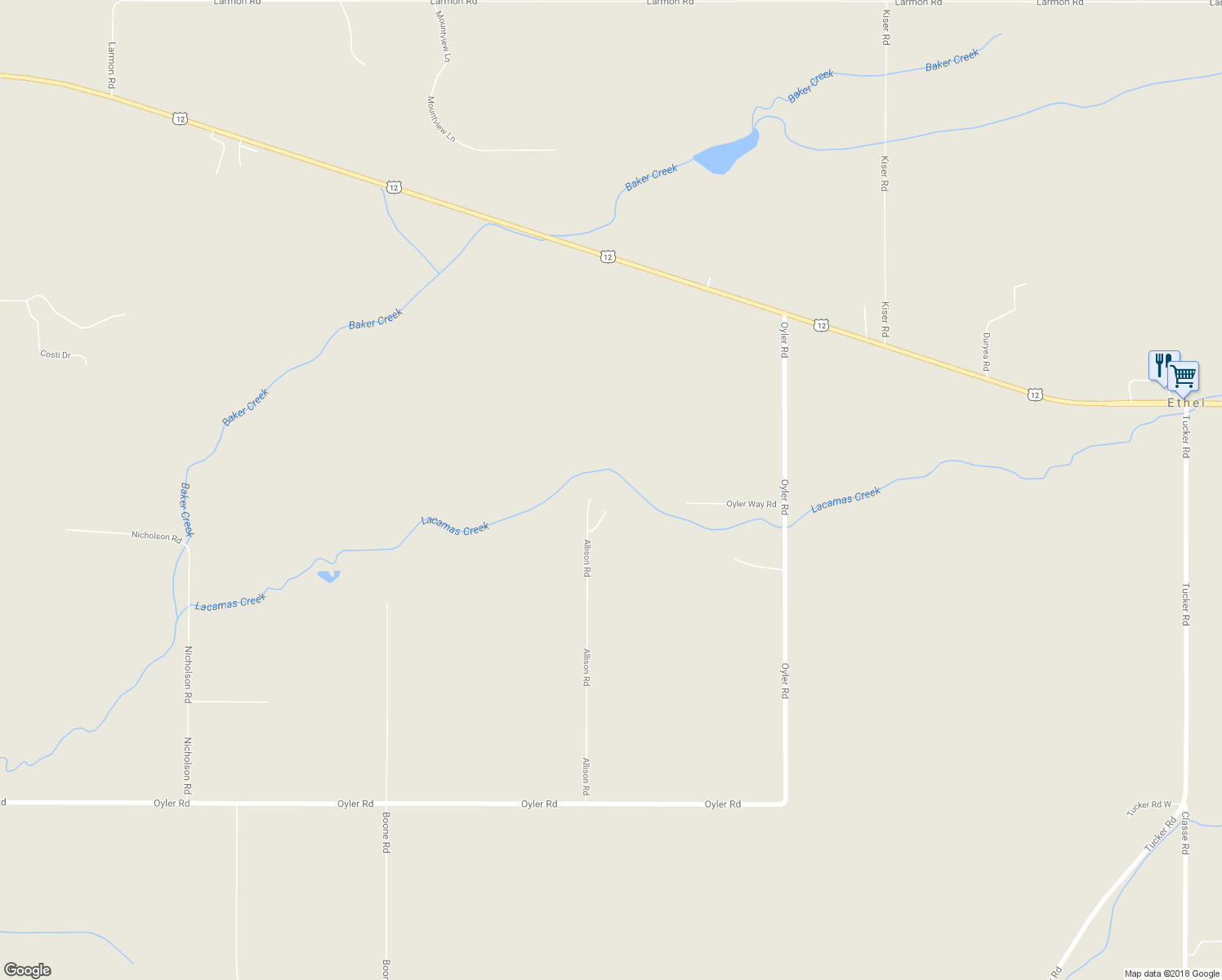 map of restaurants, bars, coffee shops, grocery stores, and more near 234 Allison Road in Ethel