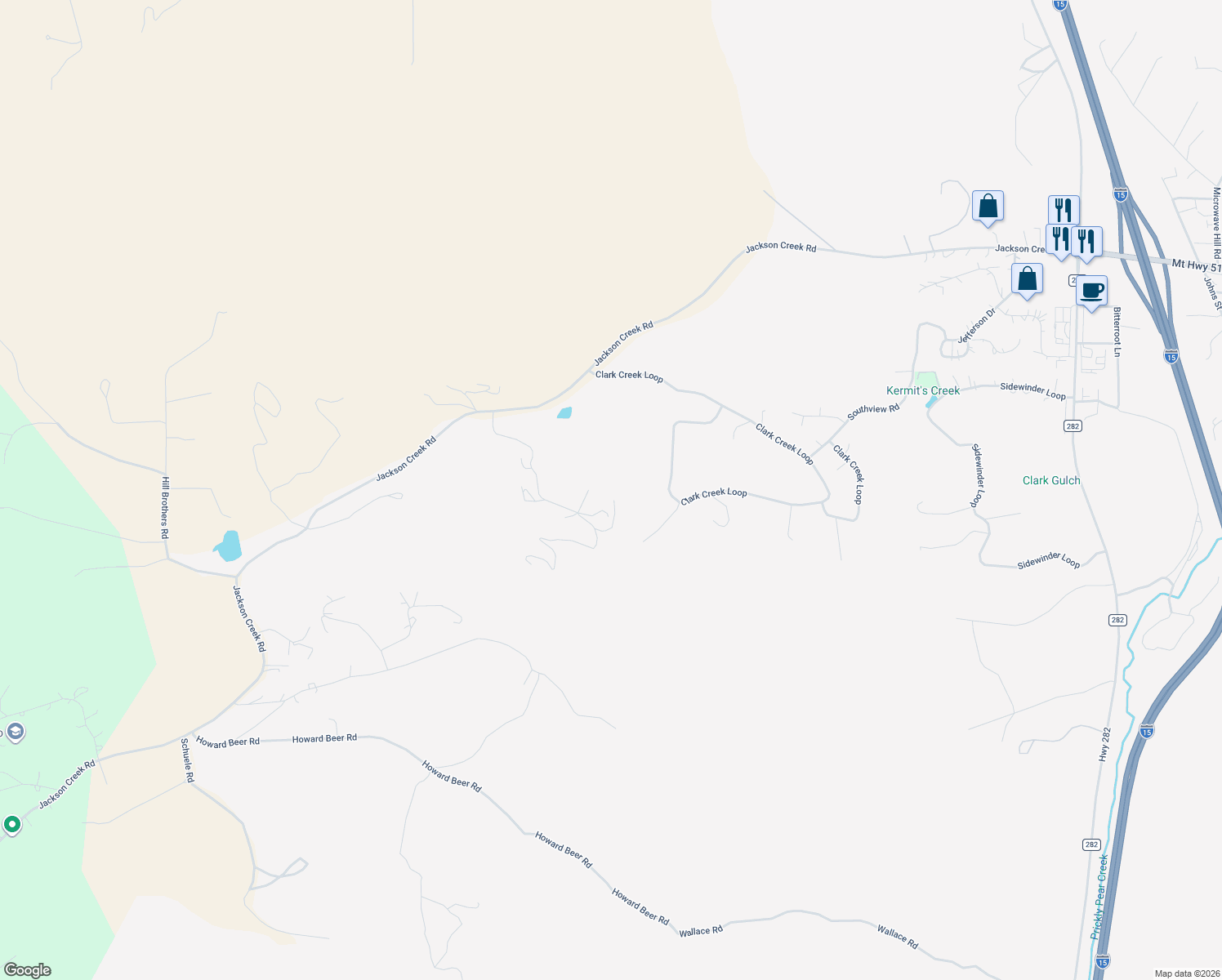 map of restaurants, bars, coffee shops, grocery stores, and more near 4 Ridgeview Drive in Clancy