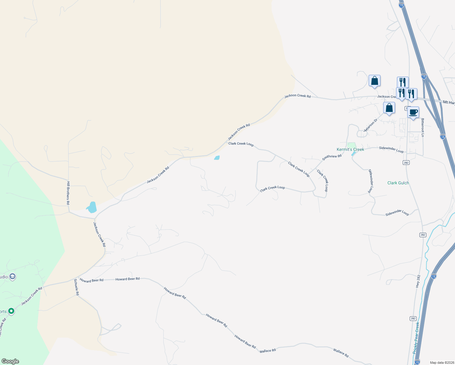 map of restaurants, bars, coffee shops, grocery stores, and more near 4 Ridgeview Drive in Clancy