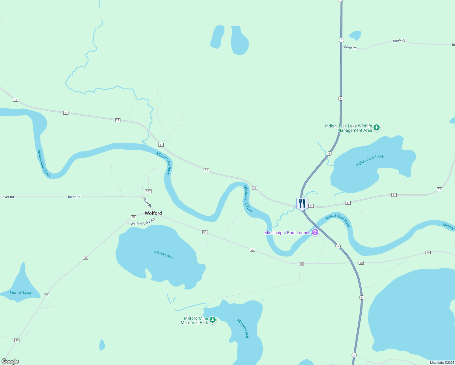 map of restaurants, bars, coffee shops, grocery stores, and more near 20757 County Road 11 in Crosby