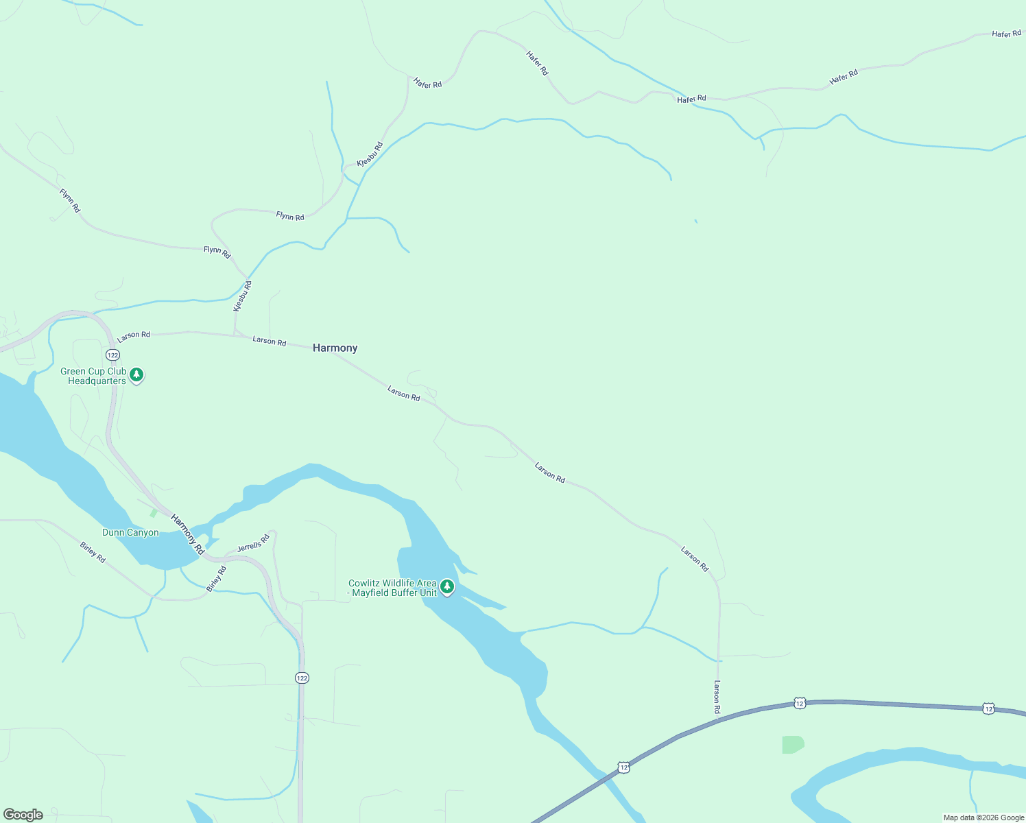 map of restaurants, bars, coffee shops, grocery stores, and more near 327 Larson Rd in Lewis