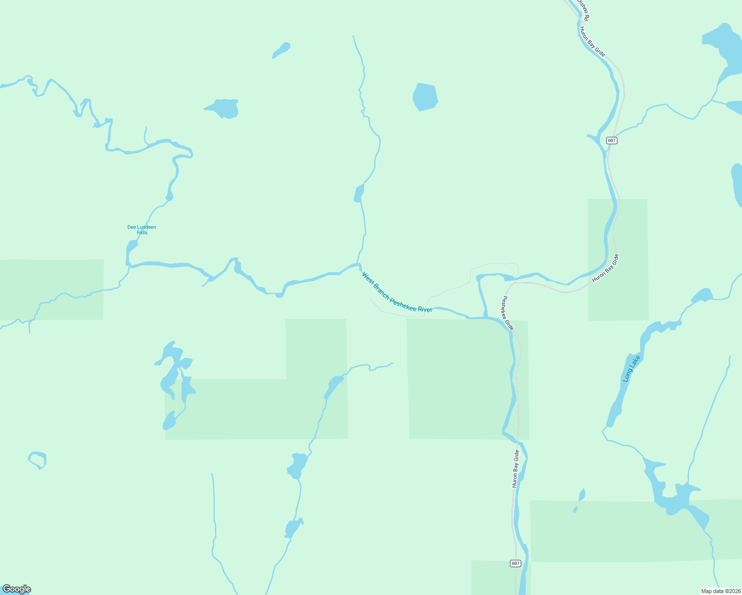 map of restaurants, bars, coffee shops, grocery stores, and more near 607 County Road Cpa in Ishpeming