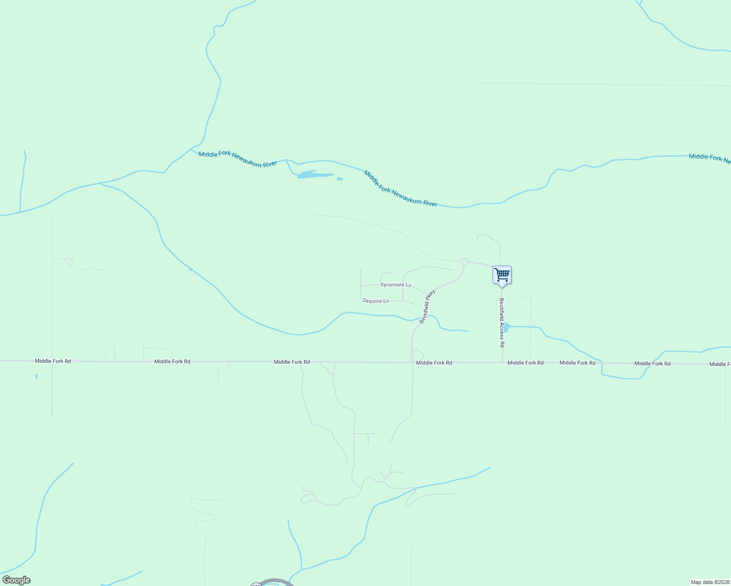 map of restaurants, bars, coffee shops, grocery stores, and more near 104 Sequioa Lane in Onalaska