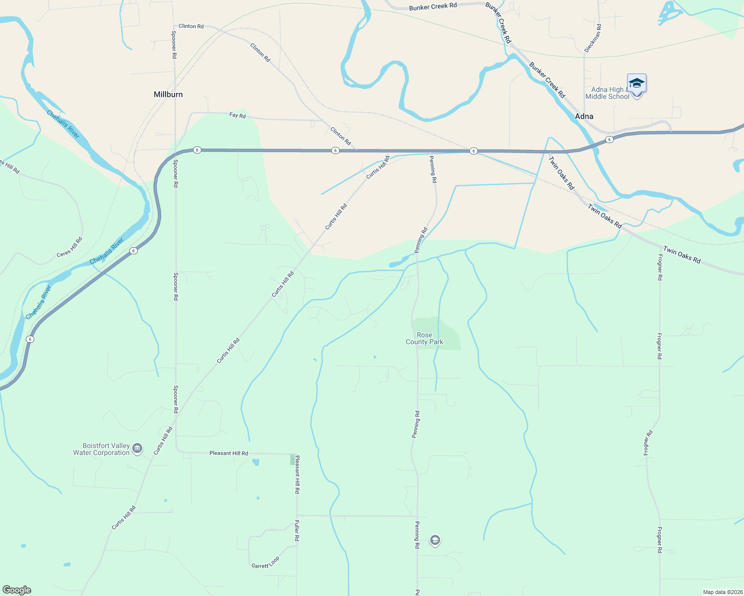 map of restaurants, bars, coffee shops, grocery stores, and more near 116 Julianne Lane in Chehalis