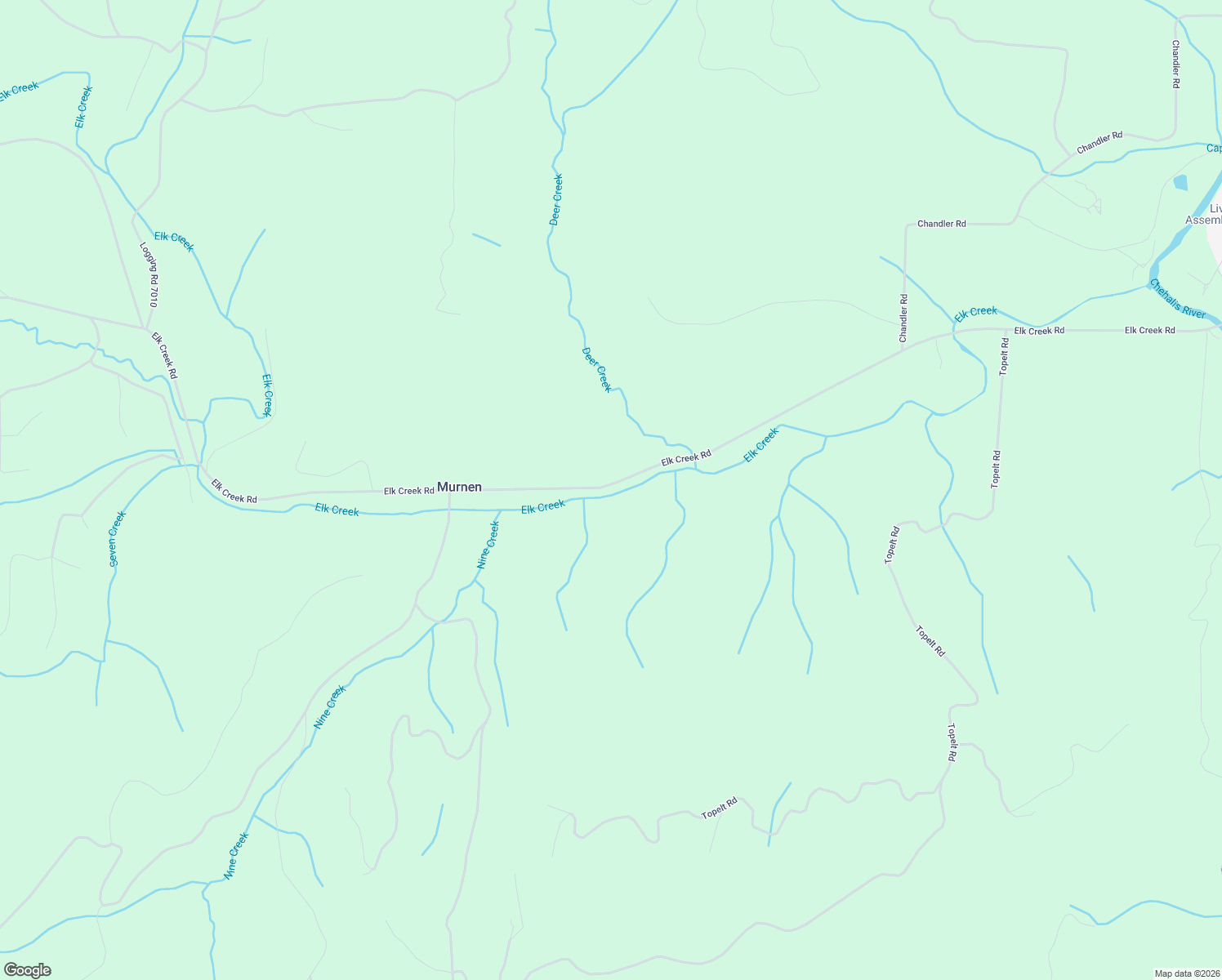 map of restaurants, bars, coffee shops, grocery stores, and more near 451 Elk Creek Road in Chehalis