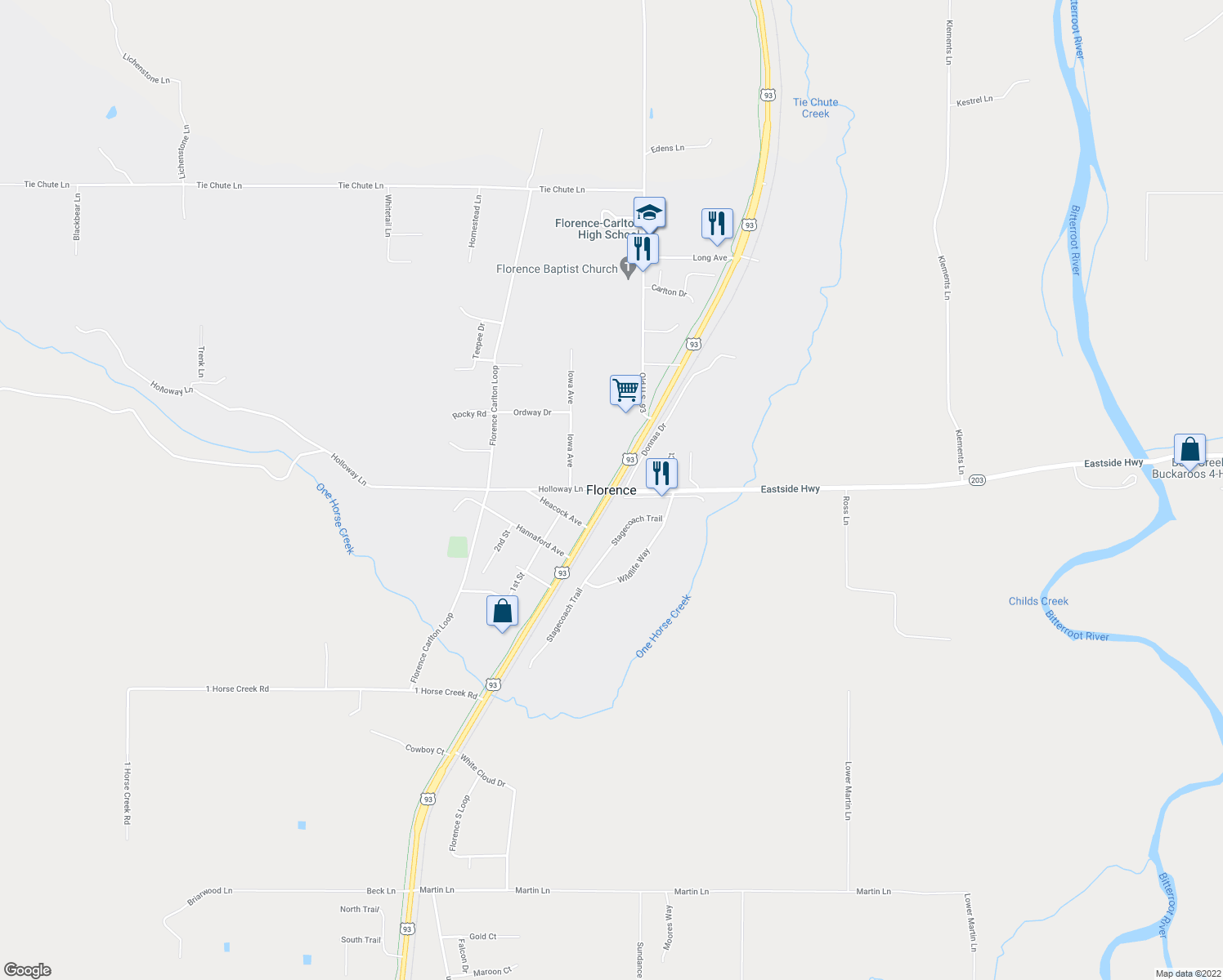 map of restaurants, bars, coffee shops, grocery stores, and more near in Florence