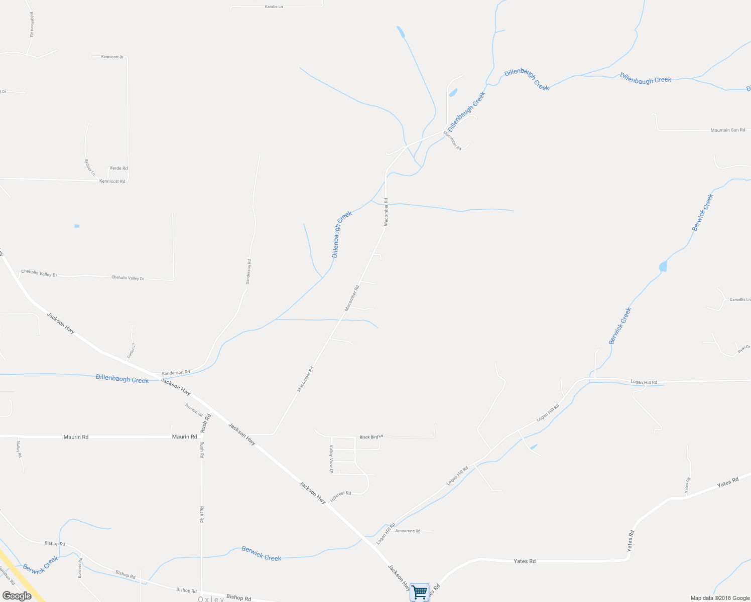 map of restaurants, bars, coffee shops, grocery stores, and more near 244 Macomber Road in Chehalis