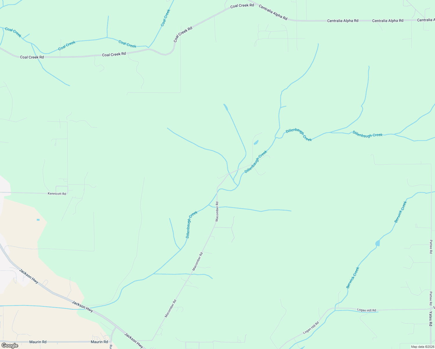 map of restaurants, bars, coffee shops, grocery stores, and more near 114 Macomber Road West in Chehalis