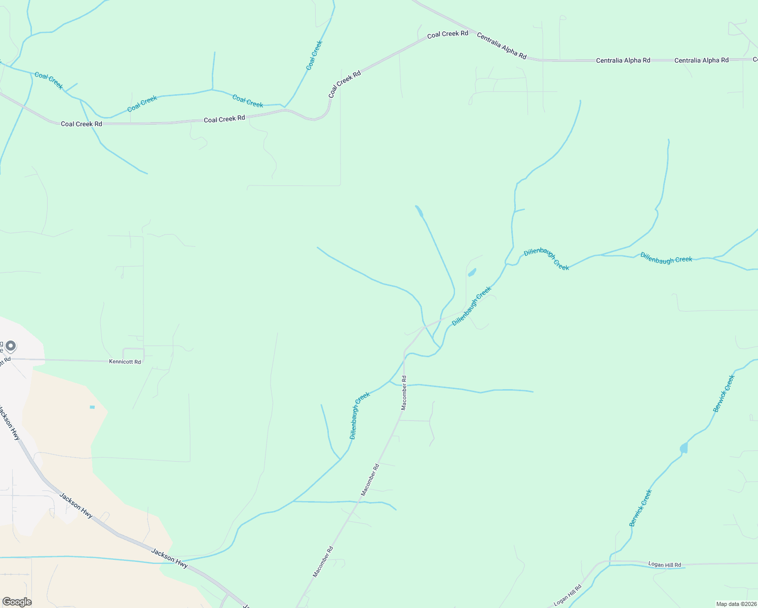 map of restaurants, bars, coffee shops, grocery stores, and more near 114 Macomber Road West in Chehalis