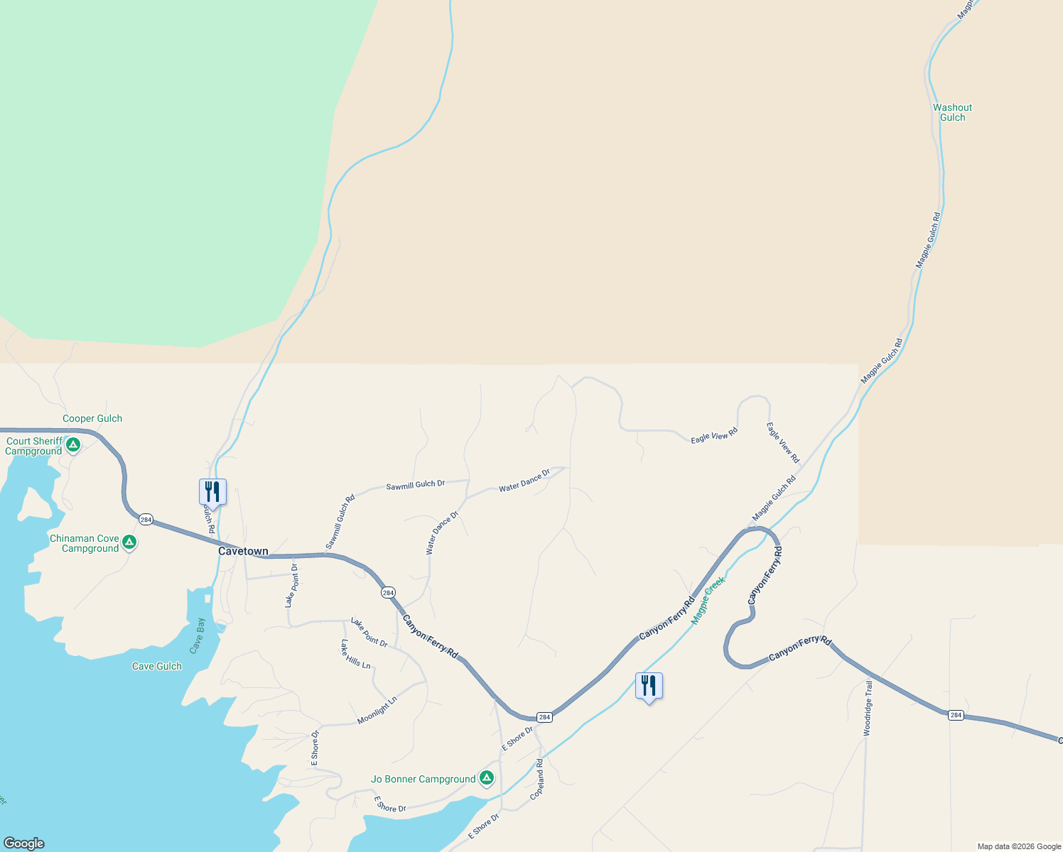 map of restaurants, bars, coffee shops, grocery stores, and more near 4210 Sunset Ridge Drive in Helena