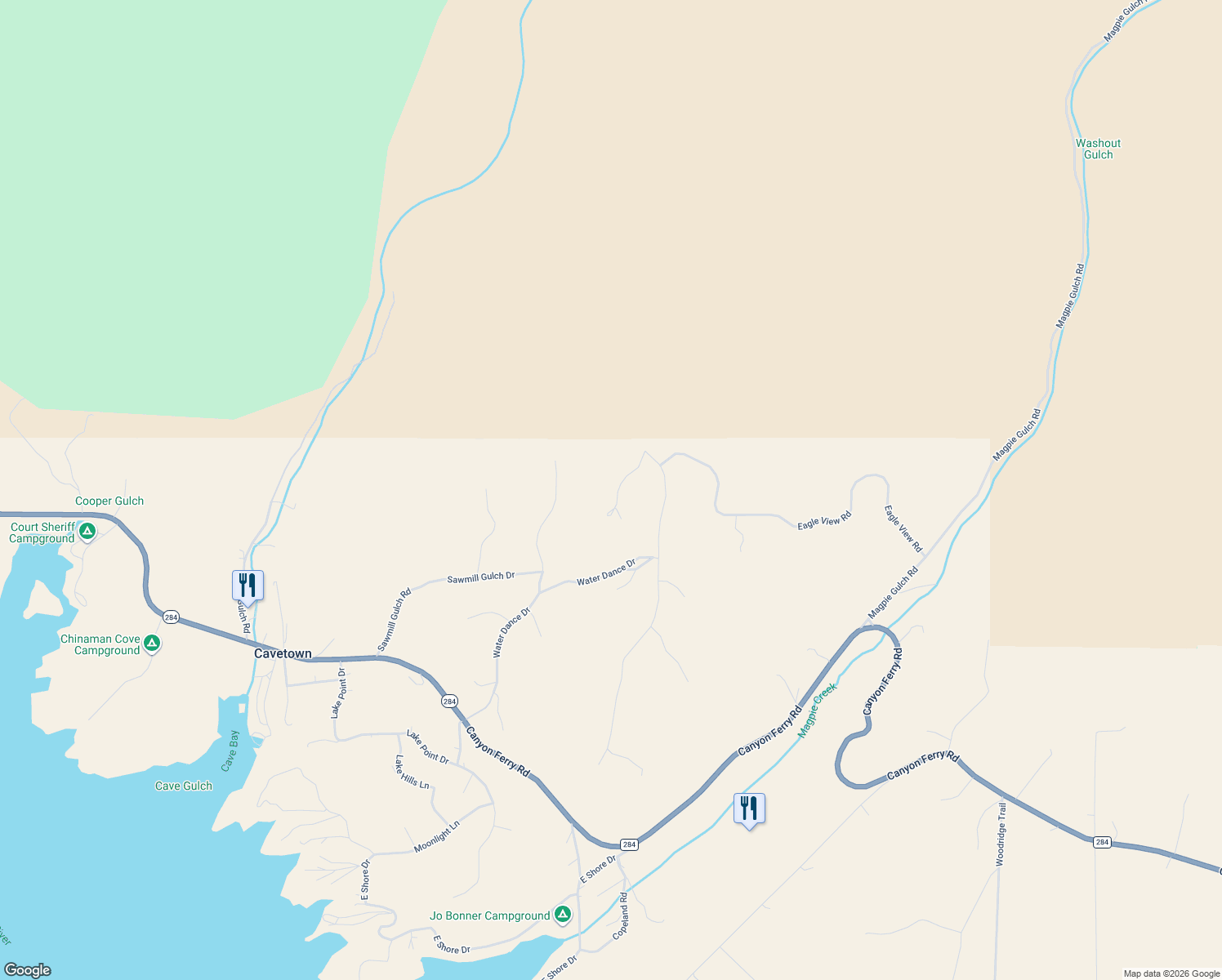 map of restaurants, bars, coffee shops, grocery stores, and more near 4210 Sunset Ridge Drive in Helena