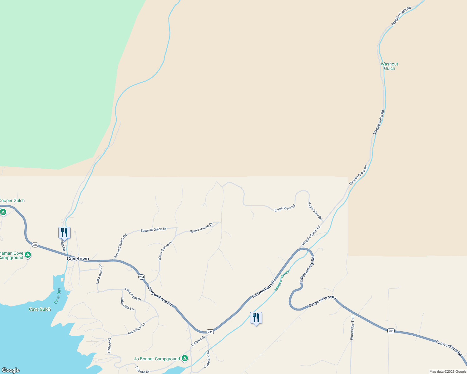 map of restaurants, bars, coffee shops, grocery stores, and more near 4239 Sunset Ridge Drive in Helena