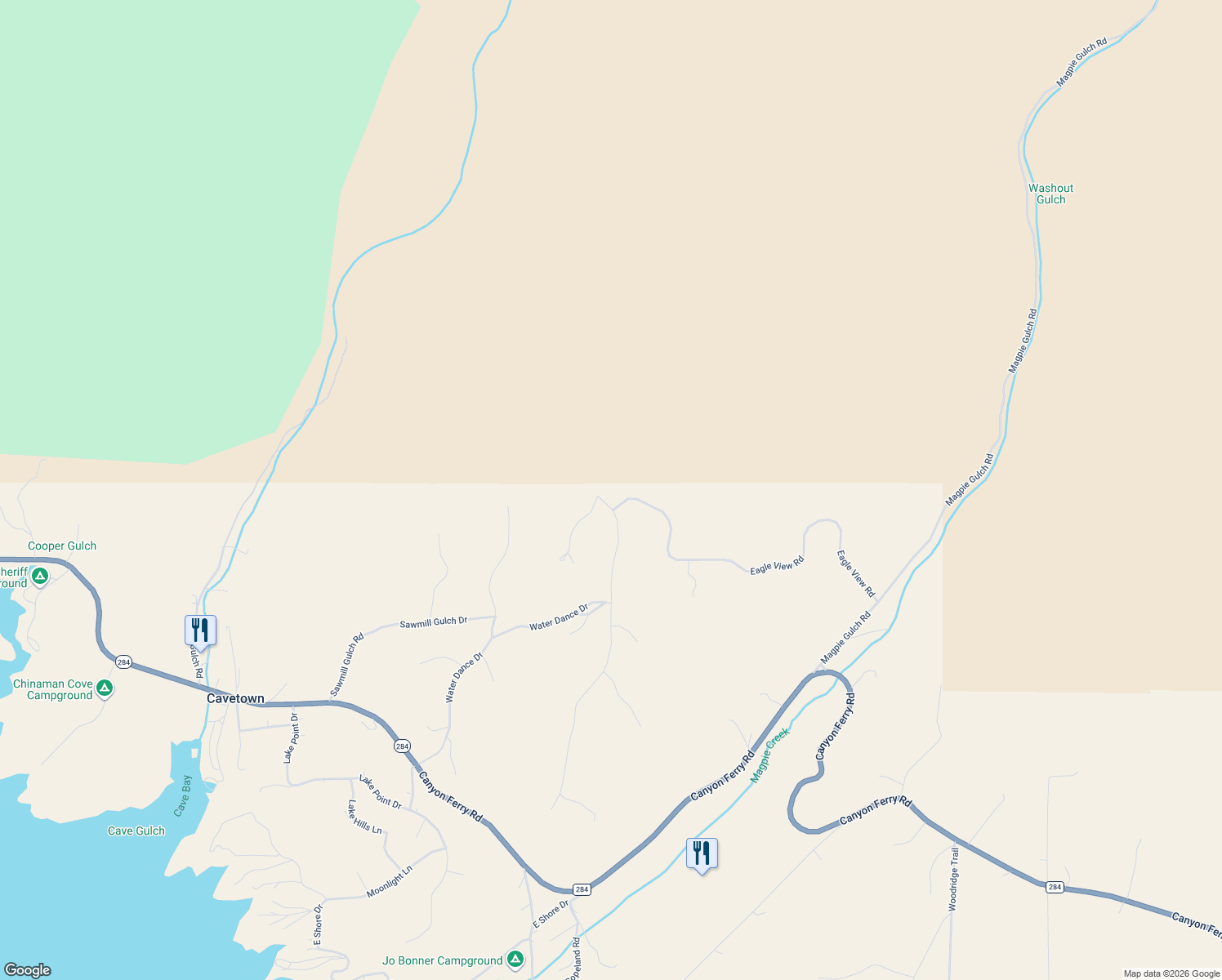 map of restaurants, bars, coffee shops, grocery stores, and more near 4239 Sunset Ridge Drive in Helena