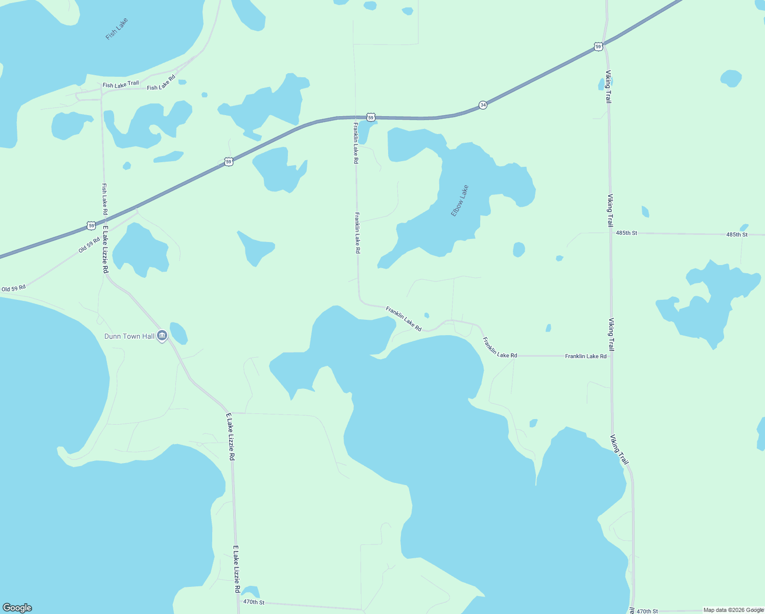 map of restaurants, bars, coffee shops, grocery stores, and more near 24926 Franklin Lake Rd in Pelican Rapids