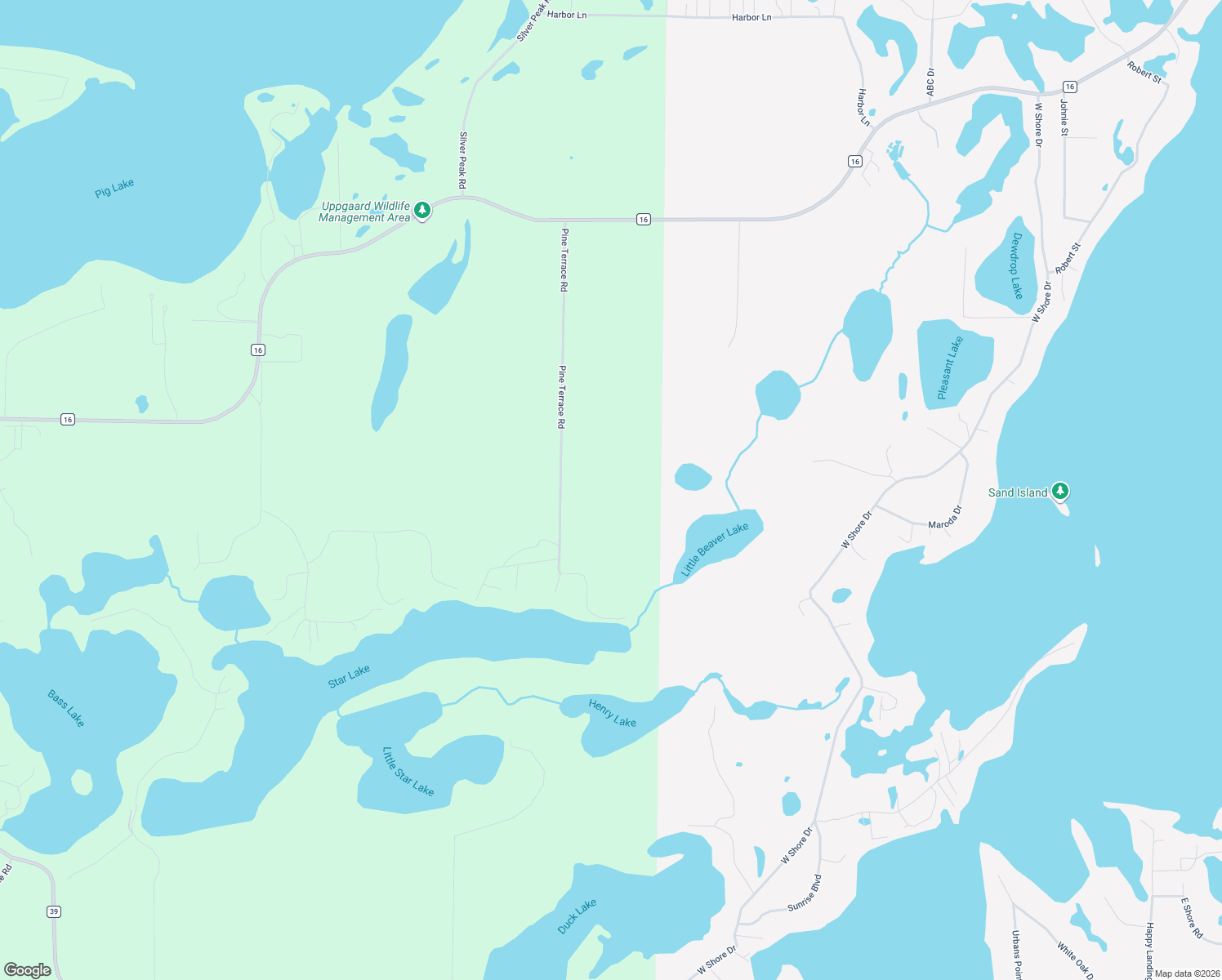 map of restaurants, bars, coffee shops, grocery stores, and more near 35382 Pine Terrace Road in Crosslake