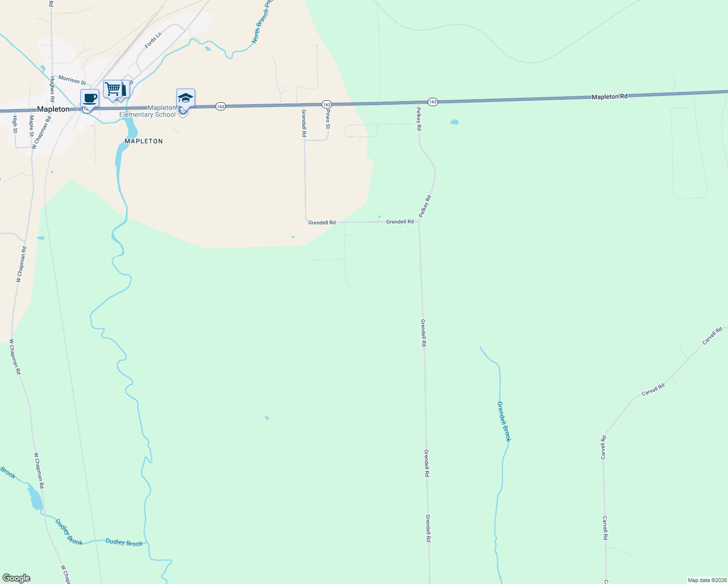 map of restaurants, bars, coffee shops, grocery stores, and more near 48 Wonderview Drive in Mapleton