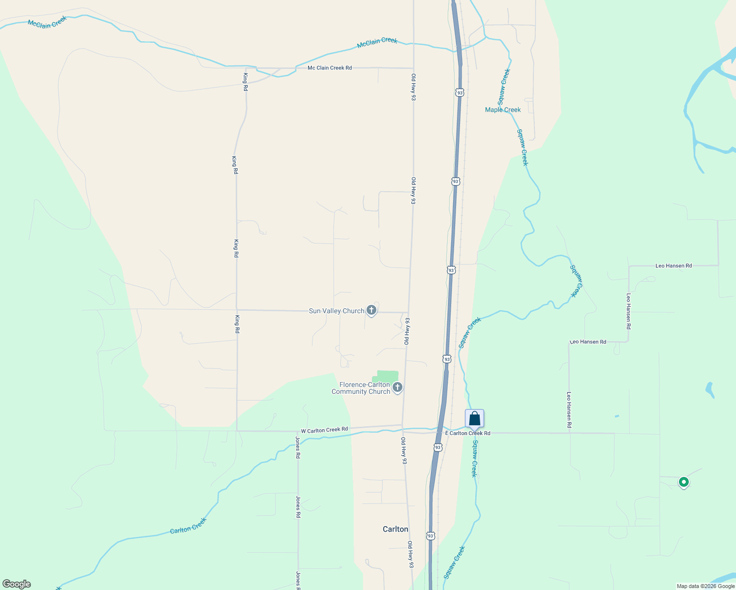 map of restaurants, bars, coffee shops, grocery stores, and more near 6050 Sun Valley Road in Florence