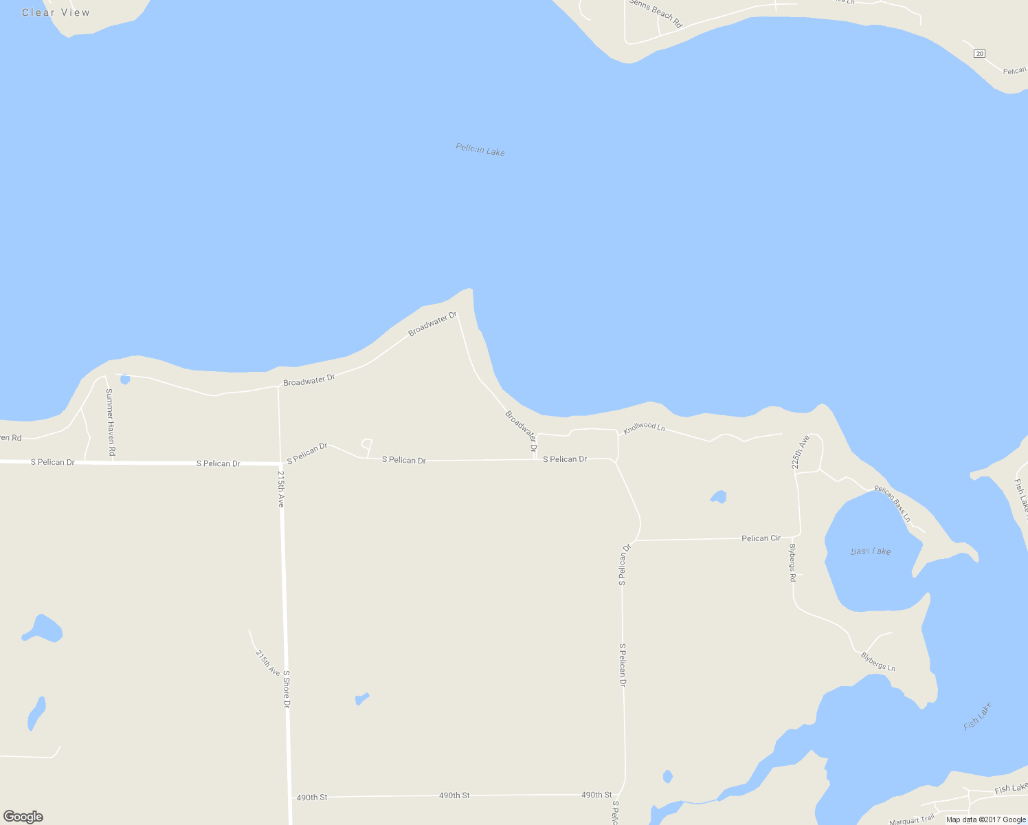 map of restaurants, bars, coffee shops, grocery stores, and more near 22195 Broadwater Drive in Pelican Rapids