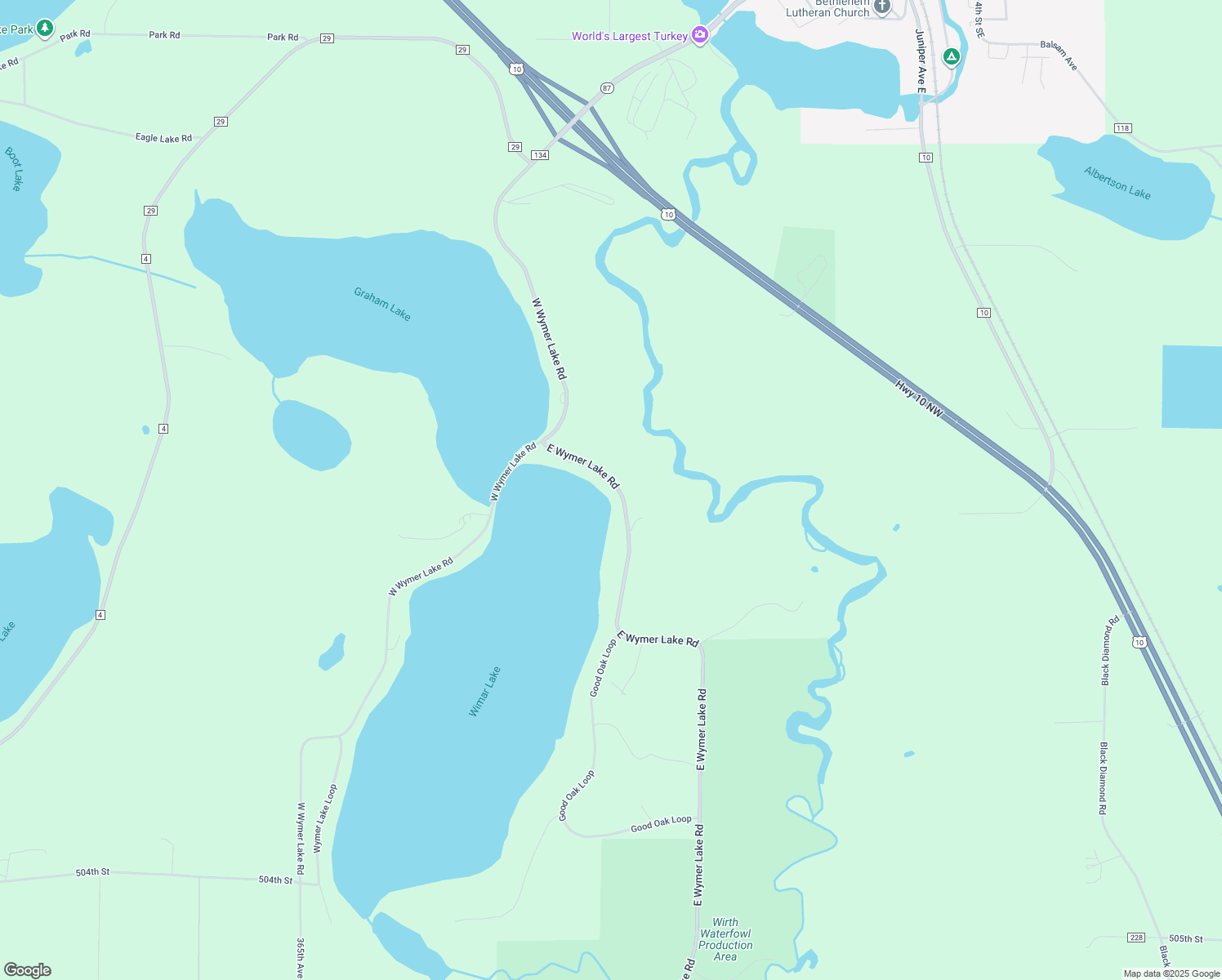 51339 East Wymer Lake Road, Frazee MN Walk Score