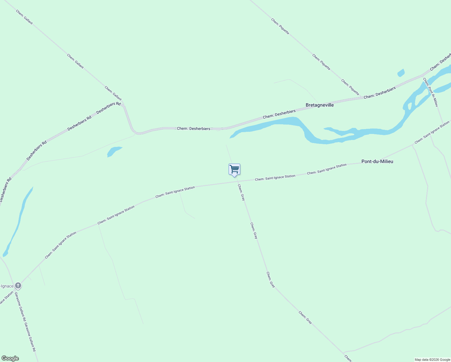 map of restaurants, bars, coffee shops, grocery stores, and more near 1384 Chemin Saint-Ignace Station in Saint-Ignace