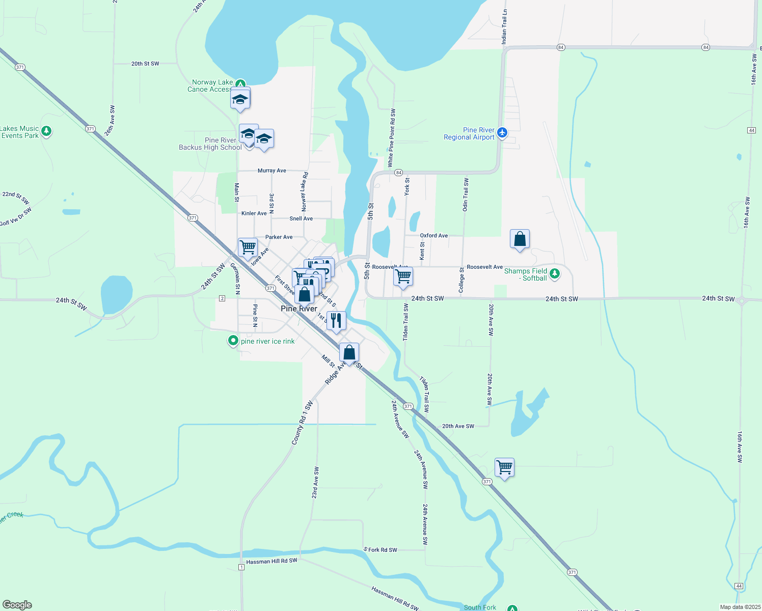 1041 Brook Park Trail Southwest, Pine River MN Walk Score