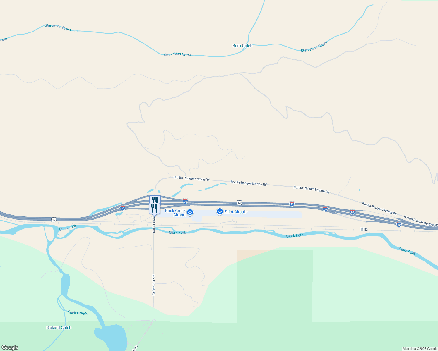 map of restaurants, bars, coffee shops, grocery stores, and more near 24210 Bonita Ranger Station Road in Clinton