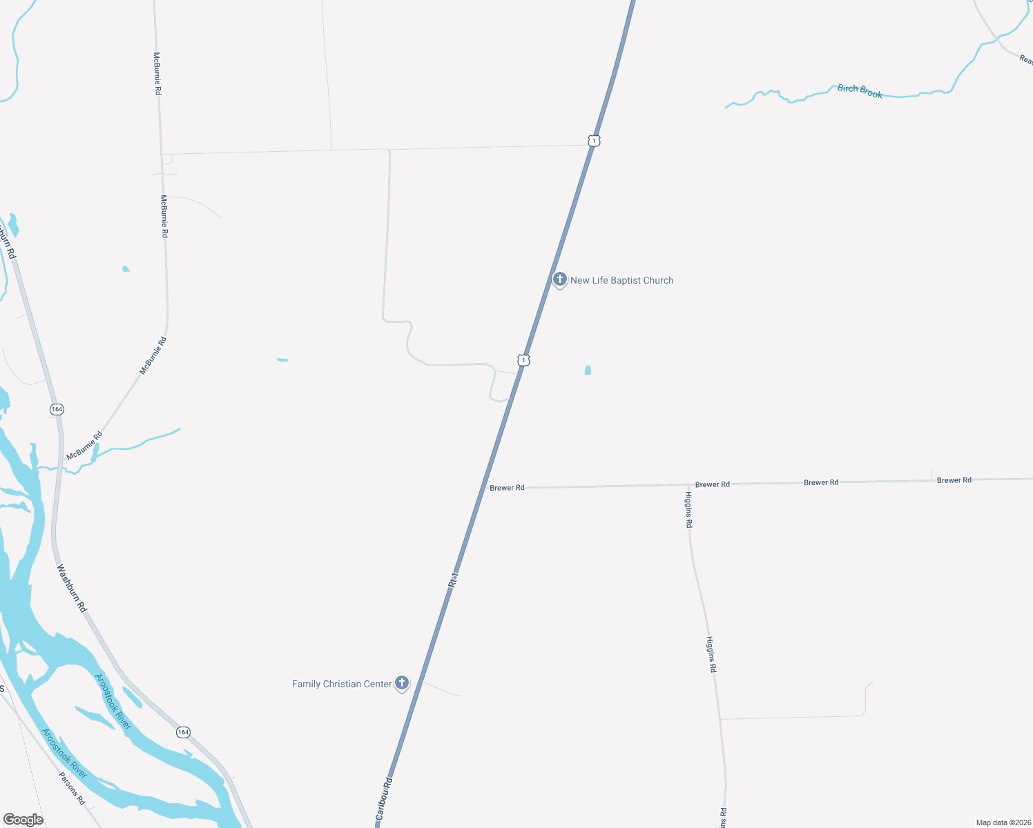map of restaurants, bars, coffee shops, grocery stores, and more near 191 Caribou Road in Presque Isle