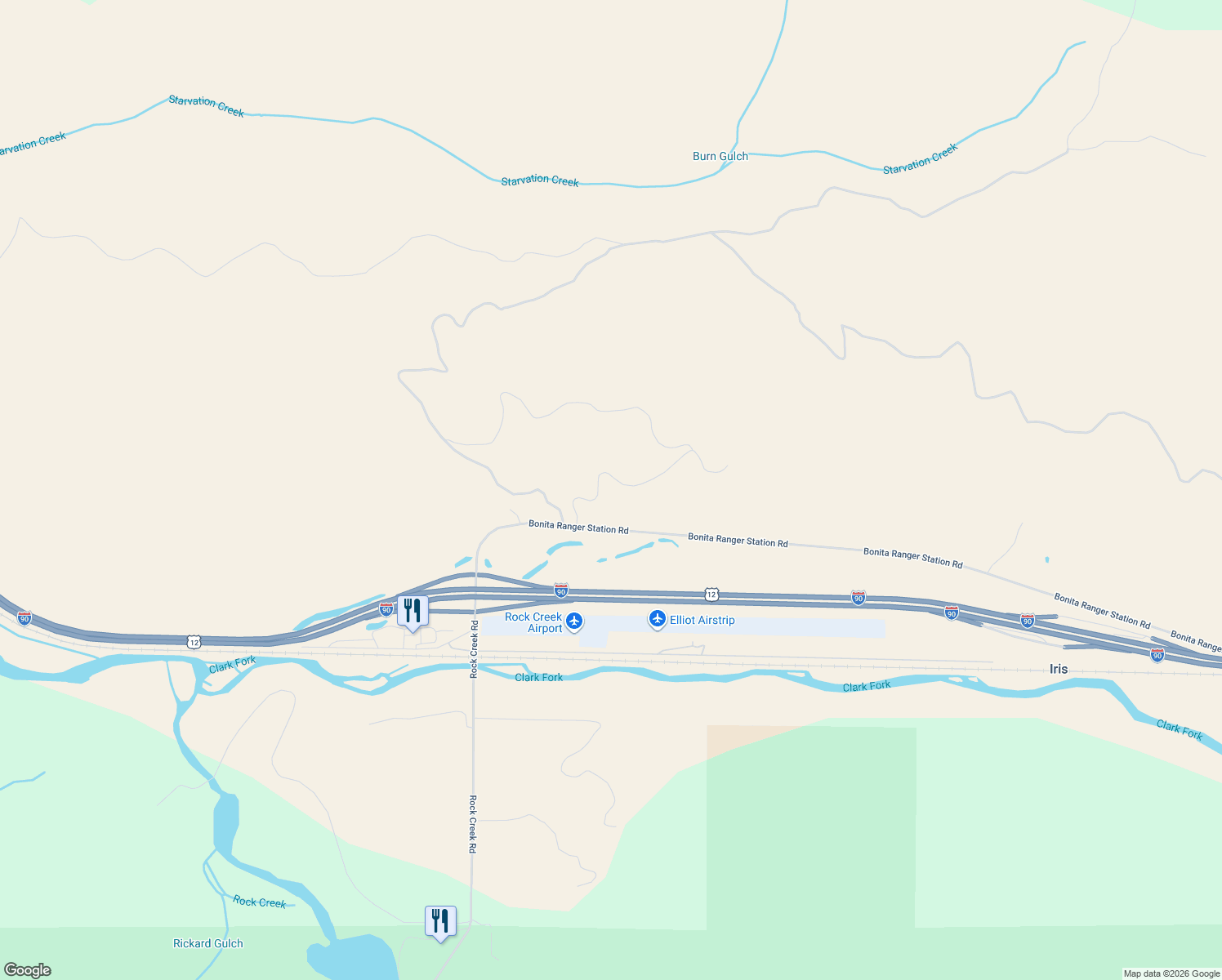 map of restaurants, bars, coffee shops, grocery stores, and more near 24210 Bonita Ranger Station Road in Clinton
