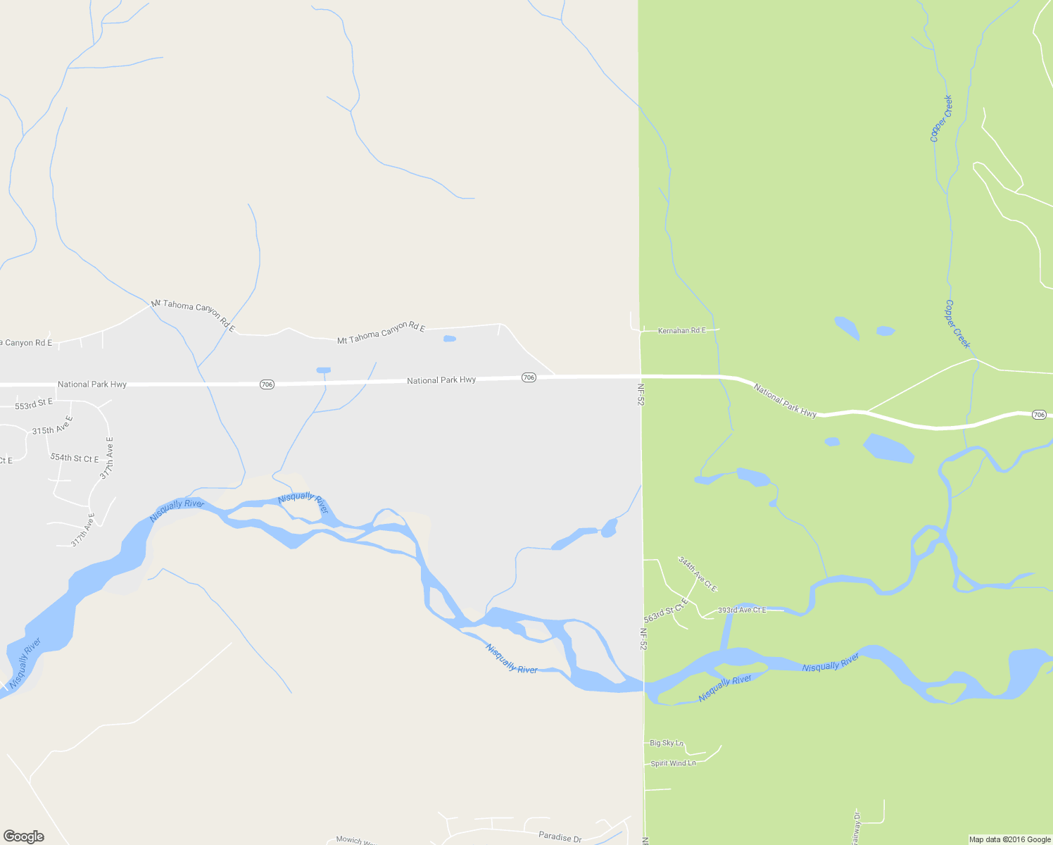 map of restaurants, bars, coffee shops, grocery stores, and more near 33708 Washington 706 in Ashford