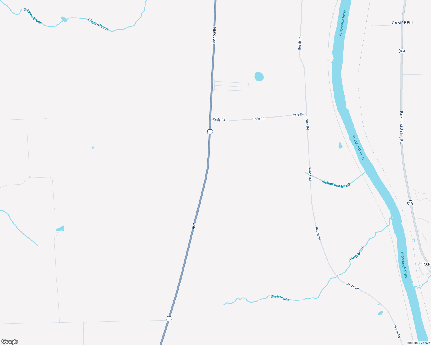 map of restaurants, bars, coffee shops, grocery stores, and more near 381 Caribou Road in Presque Isle