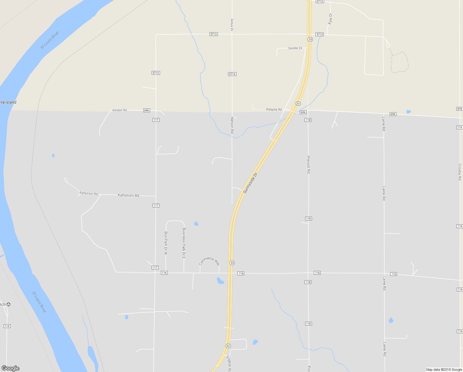 map of restaurants, bars, coffee shops, grocery stores, and more near 347 Nelson Road in Cloquet