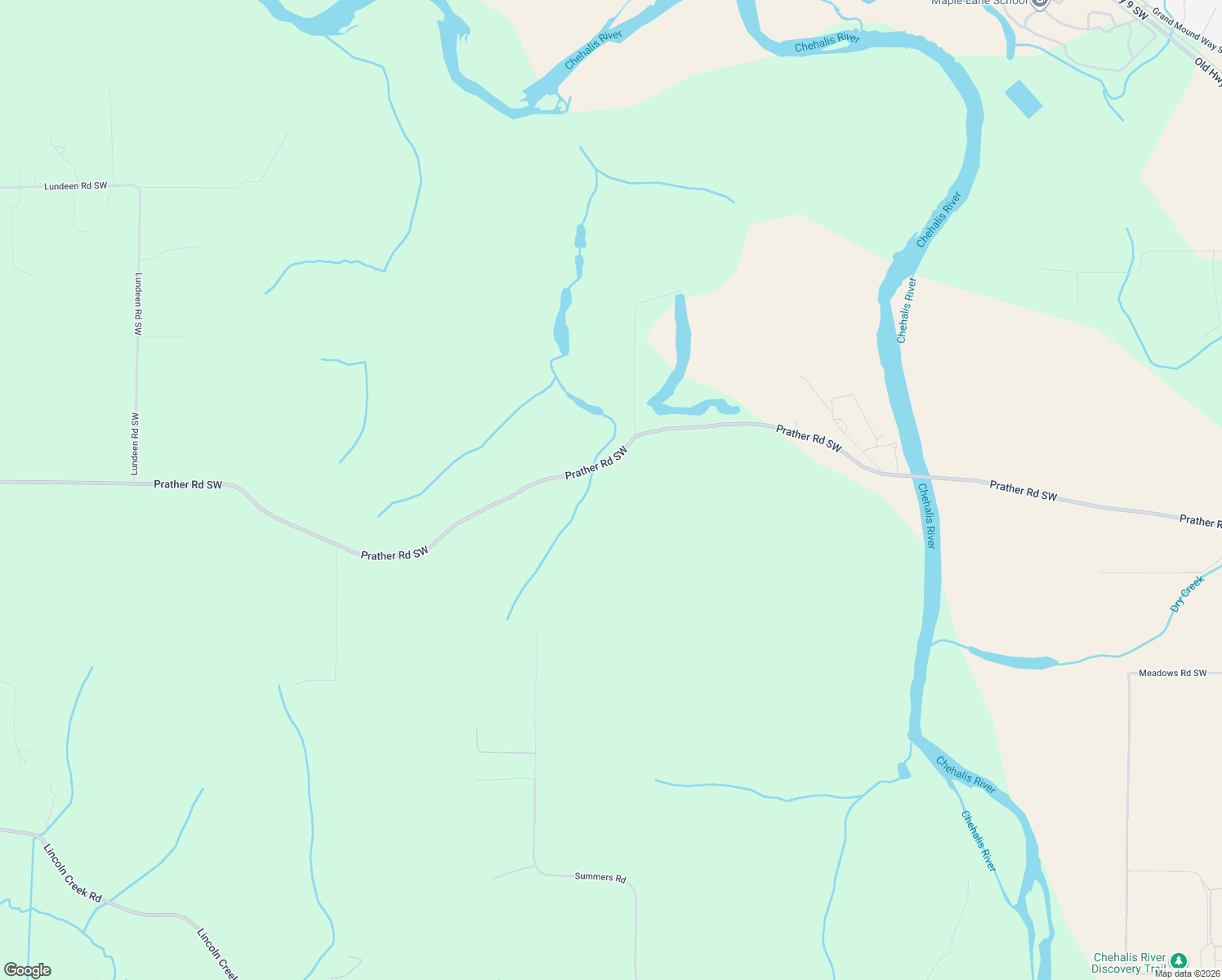 map of restaurants, bars, coffee shops, grocery stores, and more near 8045 Prather Road Southwest in Centralia